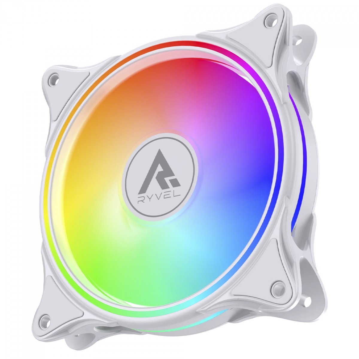 Cooler Para Gabinete Ryvel Lycan White, ARGB, 120mm, Branco, RY-FN-LY-WT-5V