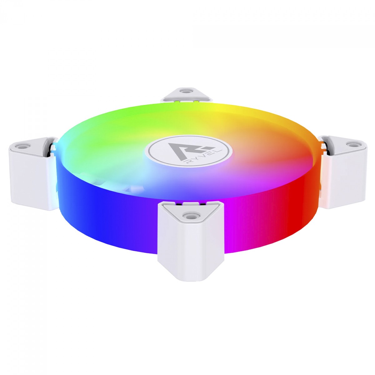 Cooler Para Gabinete Ryvel Snowy White, ARGB, 120mm, Branco, RY-FN-SW-WT-5V