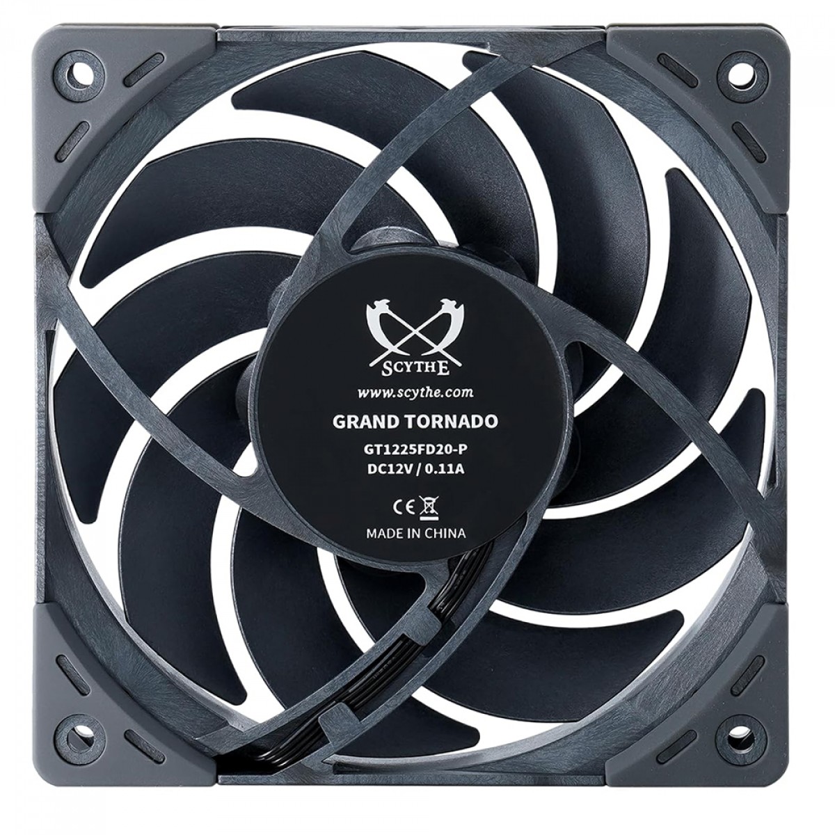 Cooler Para Gabinete Scythe Grand Tornado, 120mm, PWM, 2000RPM, Preto, GT1225FD20-P