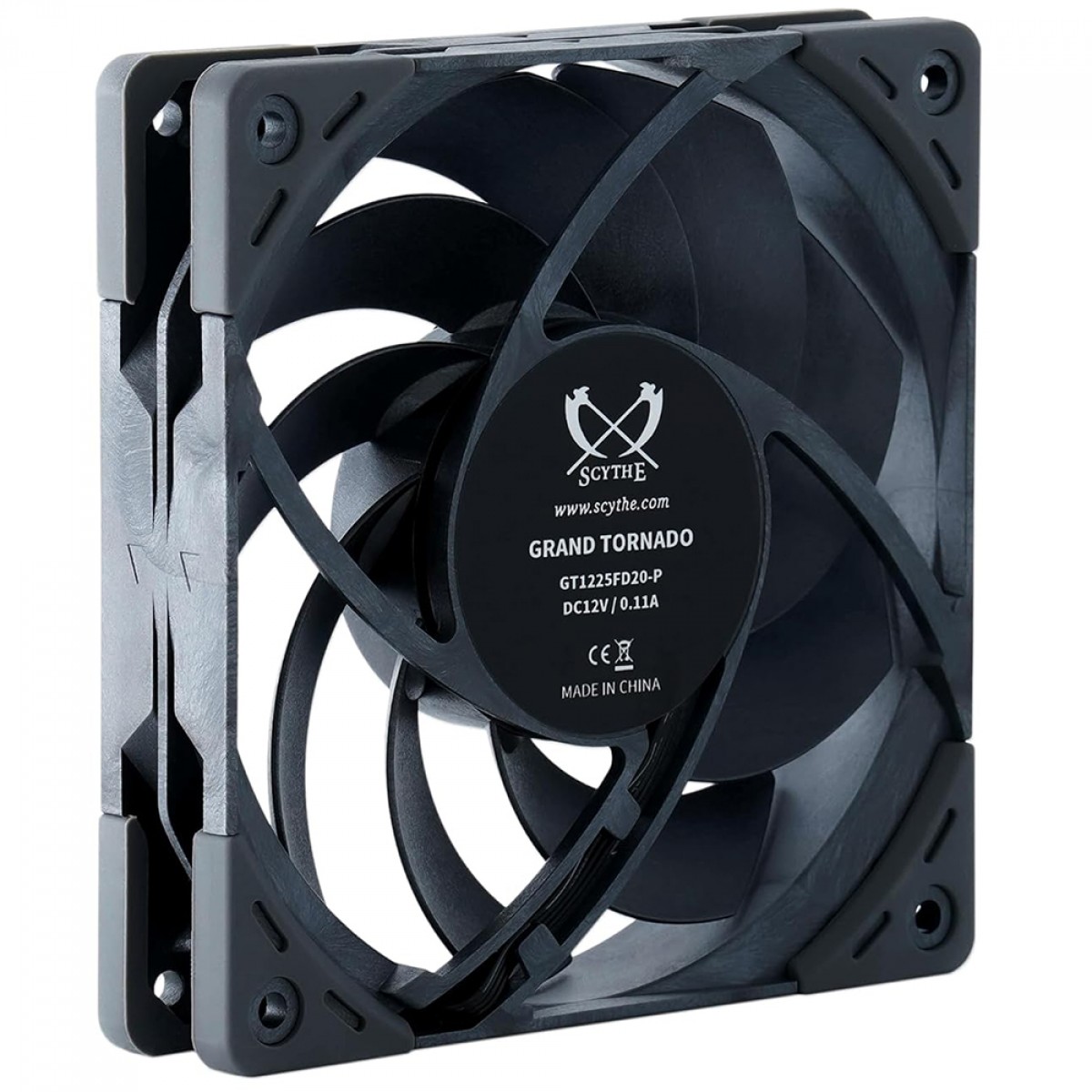Cooler Para Gabinete Scythe Grand Tornado, 120mm, PWM, 2000RPM, Preto, GT1225FD20-P