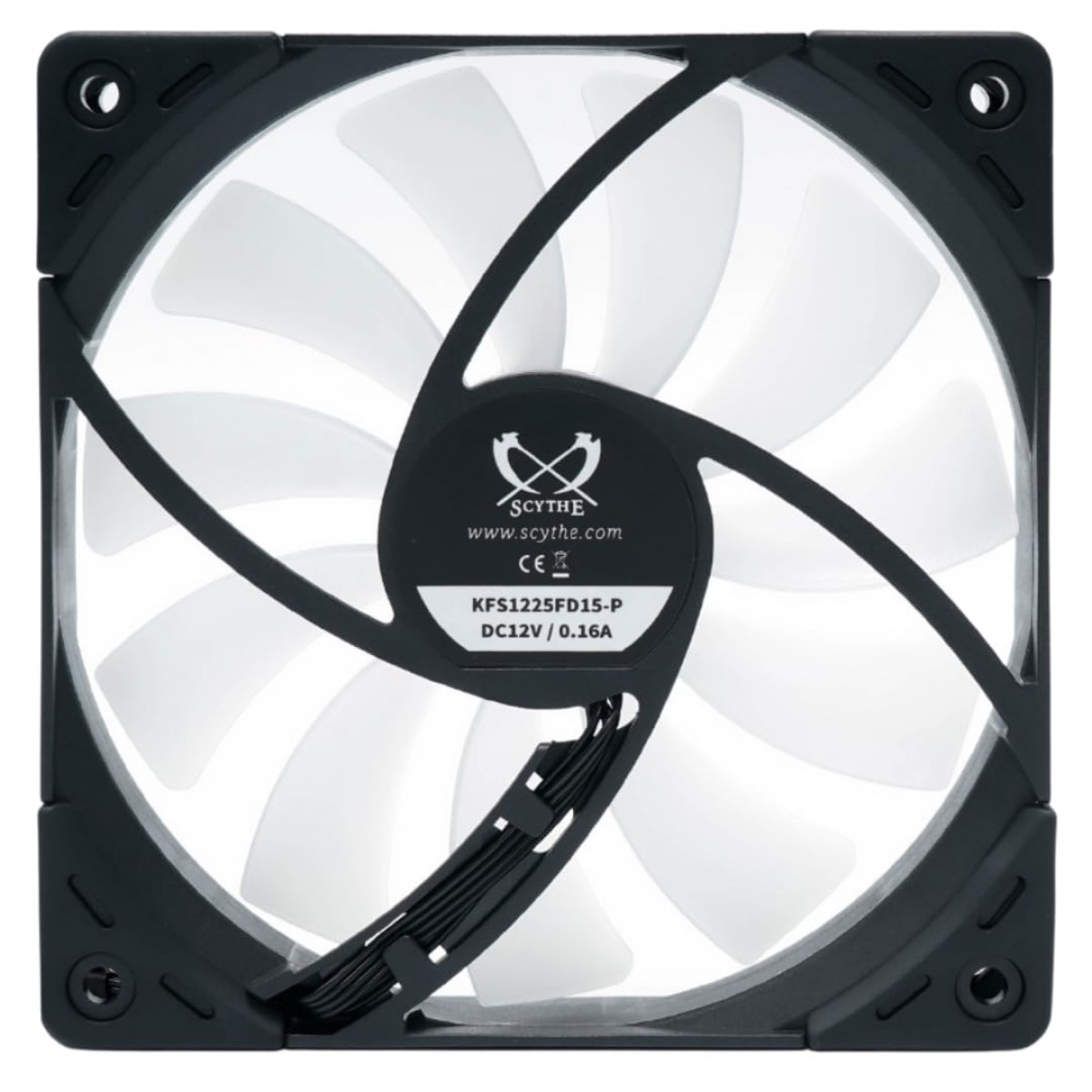Cooler para Gabinete Scythe Kaze Flex II 120 ARGB, 120mm, 2000RPM, Black, KFS1225FD20AR-P