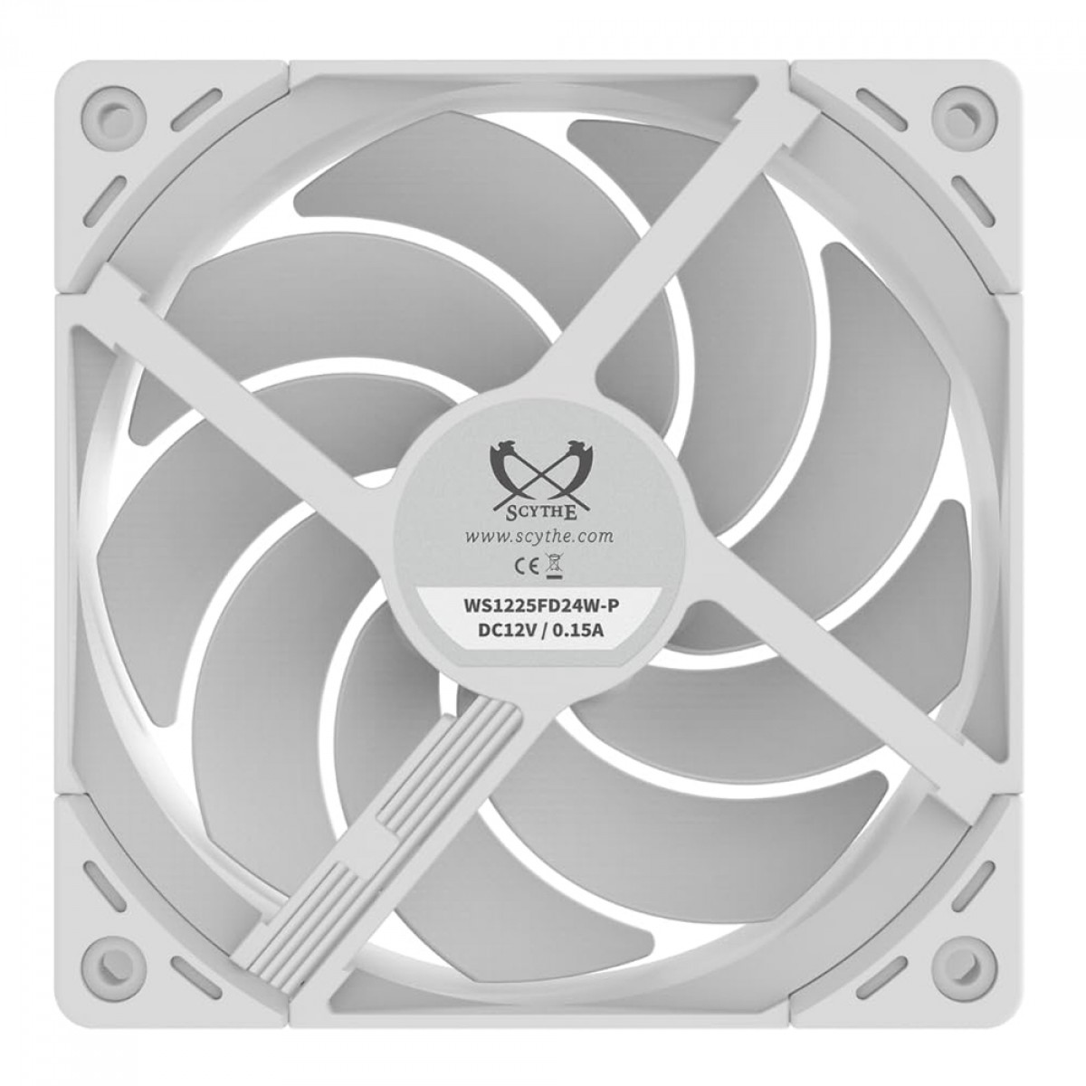Cooler Para Gabinete Scythe Wonder Snail, 120mm, 2400RPM, PWM, Branca, WS1225FD24W-P