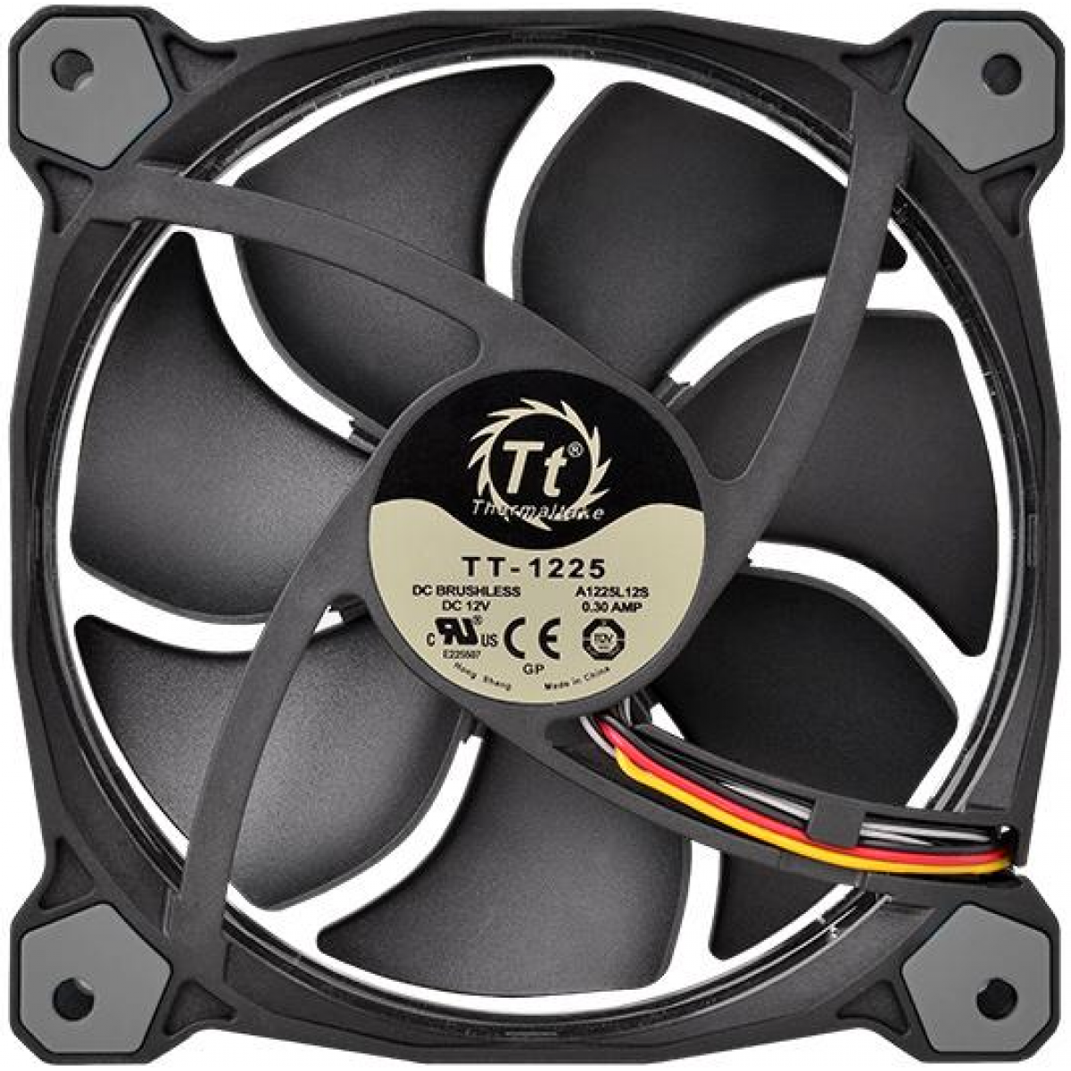 Kit Fan com 3 Unidades Thermaltake Riing 14, RGB 140mm, CL-F043-PL14SW-B 