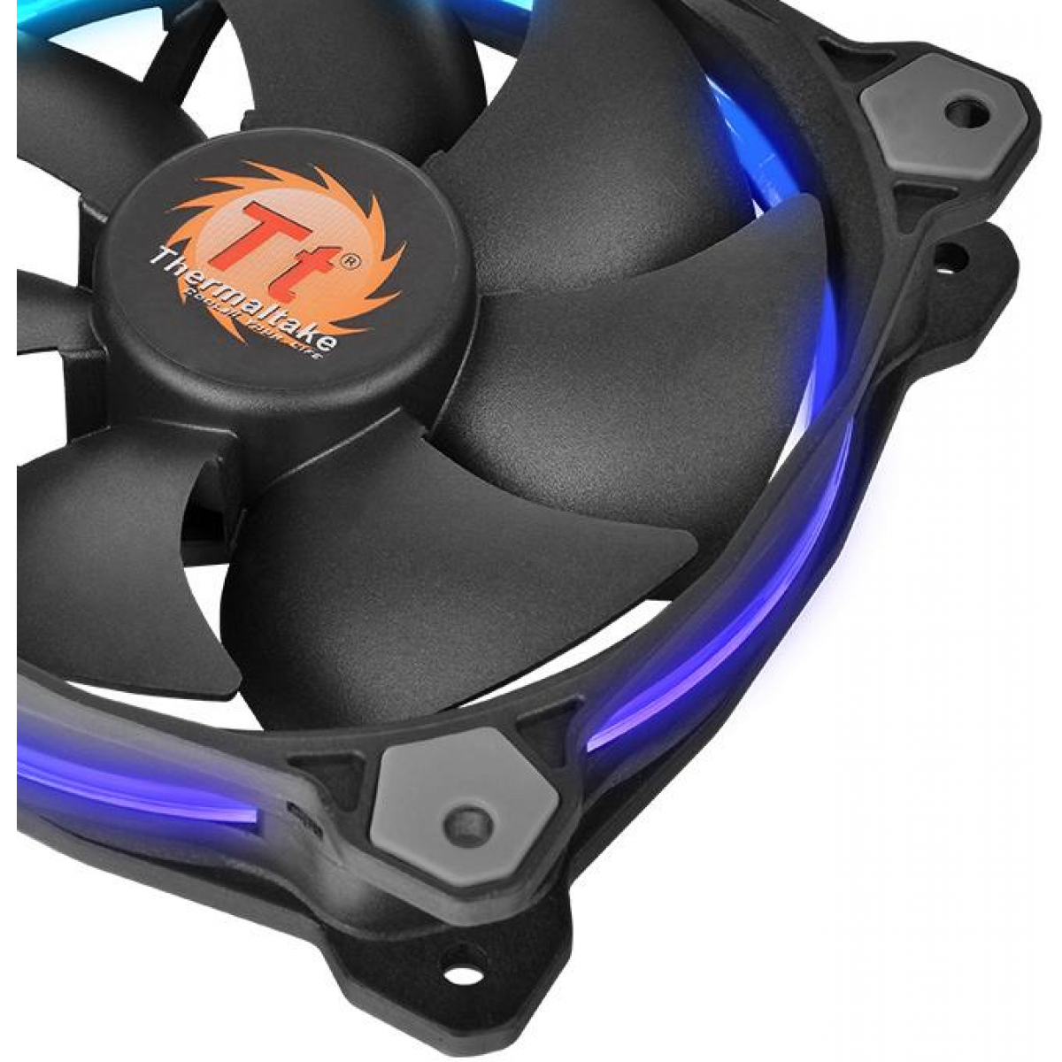 Kit Fan com 3 Unidades Thermaltake Riing 14, RGB 140mm, CL-F043-PL14SW-B 
