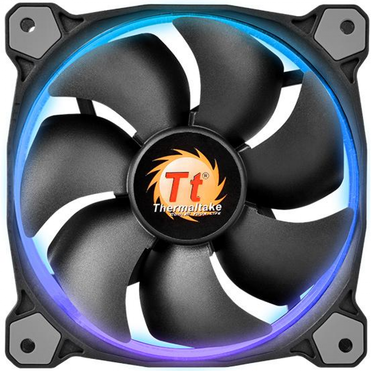 Kit Fan com 3 Unidades Thermaltake Riing 14, RGB 140mm, CL-F043-PL14SW-B 