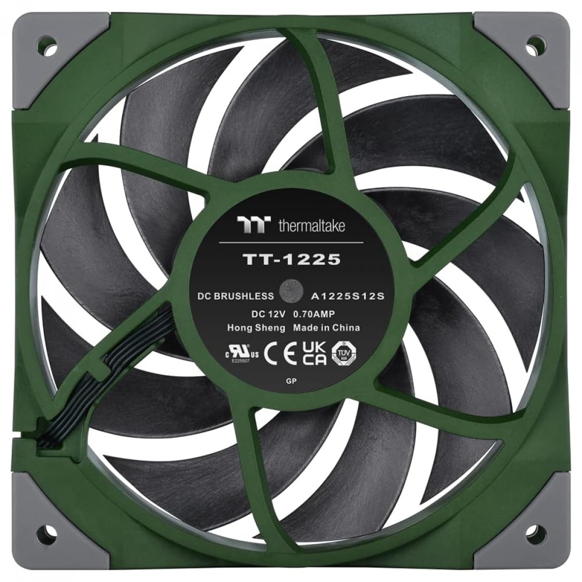 Cooler Para Gabinete Thermaltake Toughfan 12 Racing Green, 120mm, PWM, Verde, CL-F117-PL12RG-A