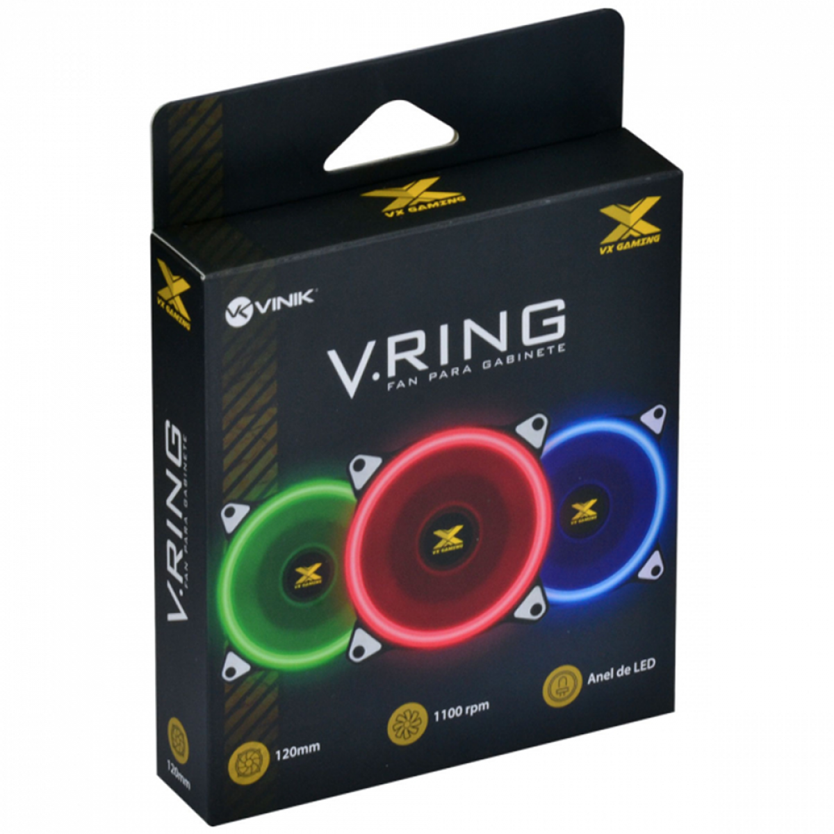 Cooler Para Gabinete Vinik VX Gaming V.RING, Led Azul, 120mm, VRINGB