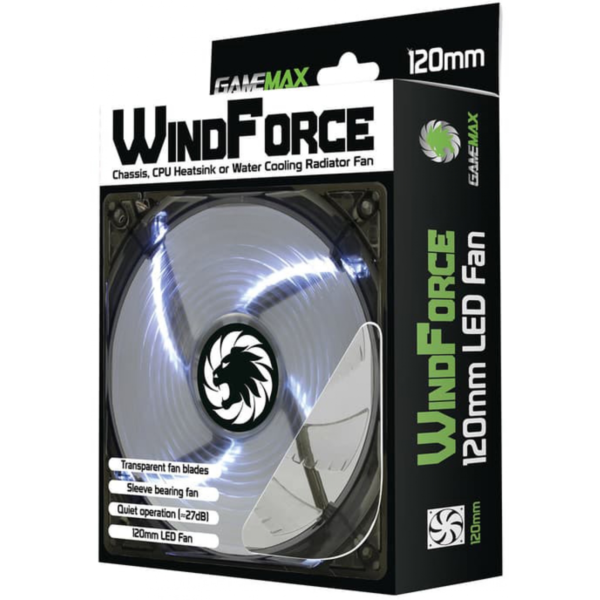 Cooler para Ganinete Gamemax WindForce White 120mm, GMX-WF12W