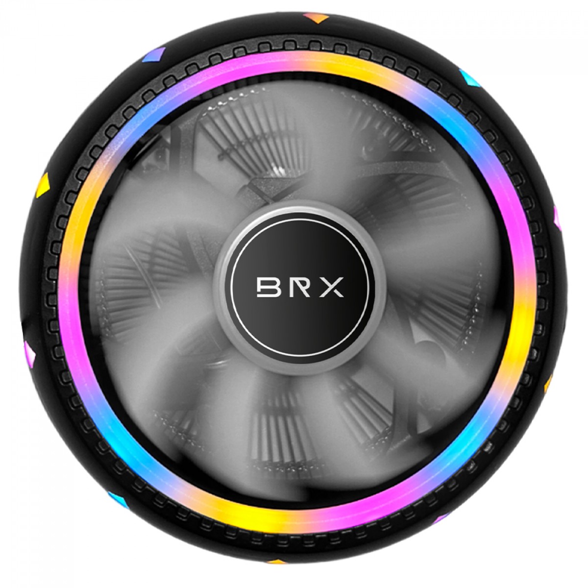 Cooler Para Processador BRX Glow Ice CAF103, RGB, 90mm, Intel-AMD, Preto