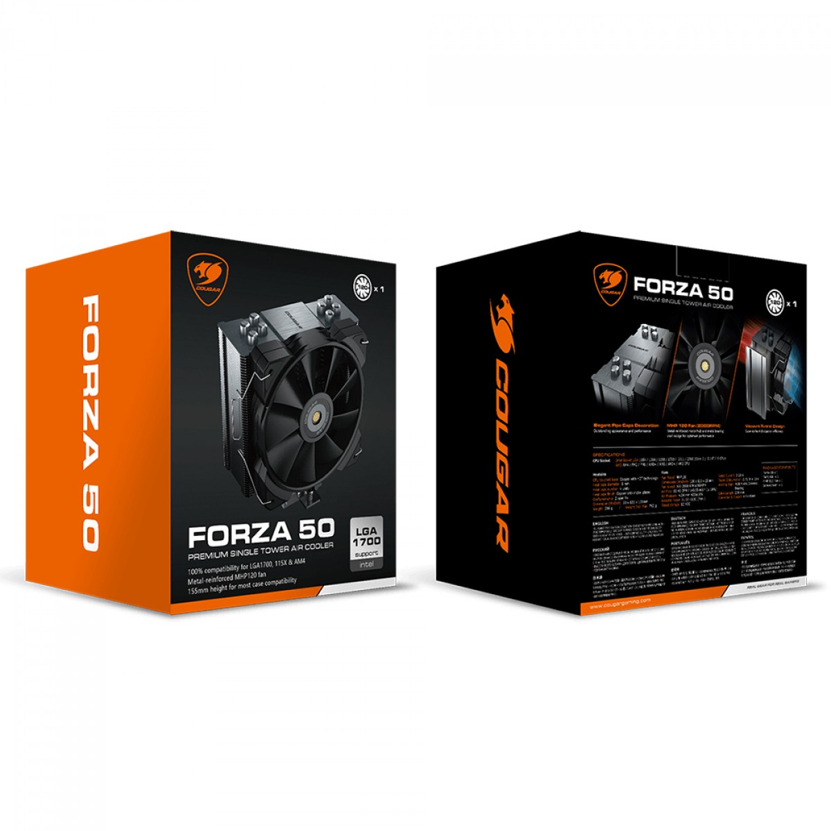 Cooler Para Processador Cougar Forza 50, 120mm, Intel-AMD, 3MFZA50.0001