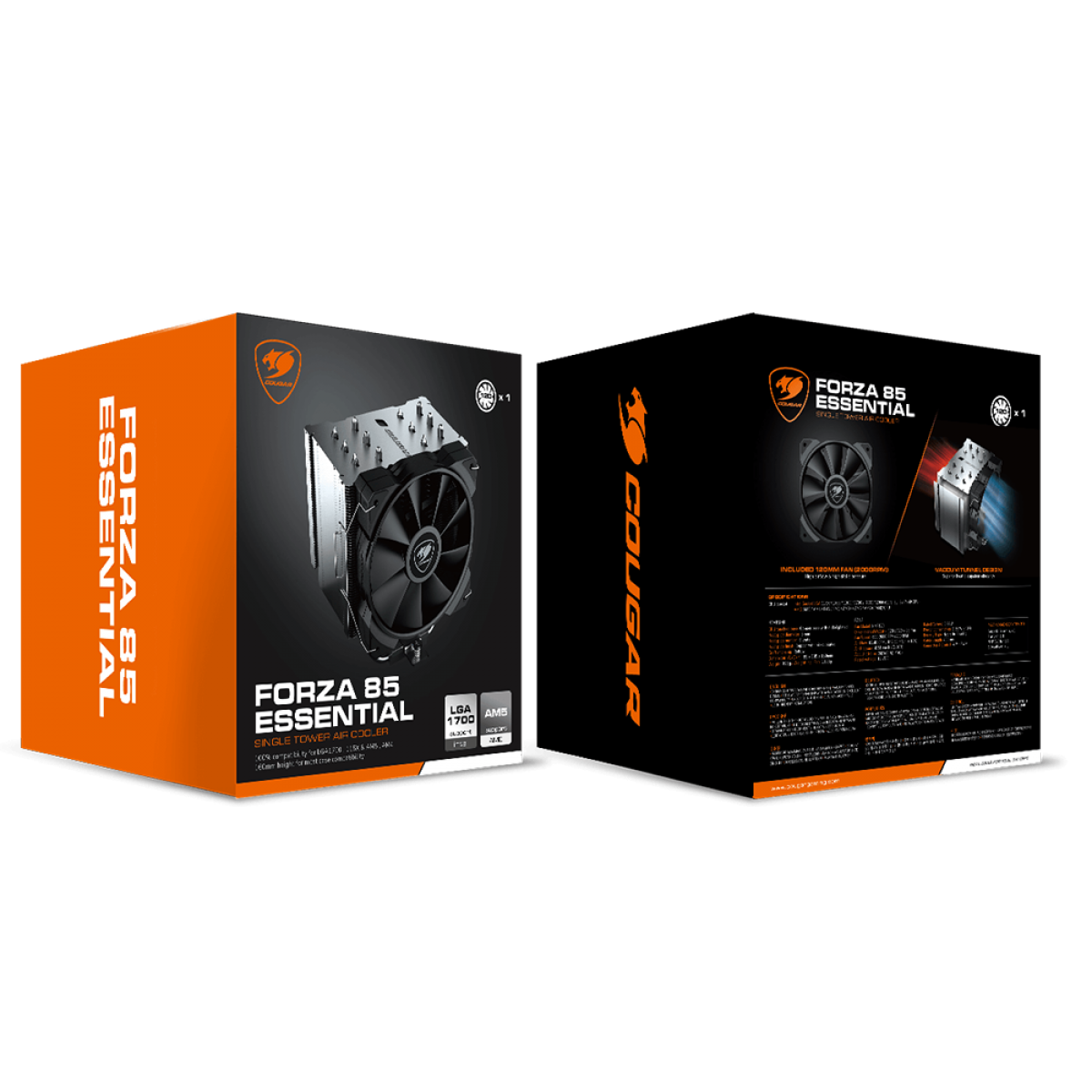 Cooler para Processador Cougar Forza 85 Essential, 120mm, Intel-AMD, 3MFZE85.0001