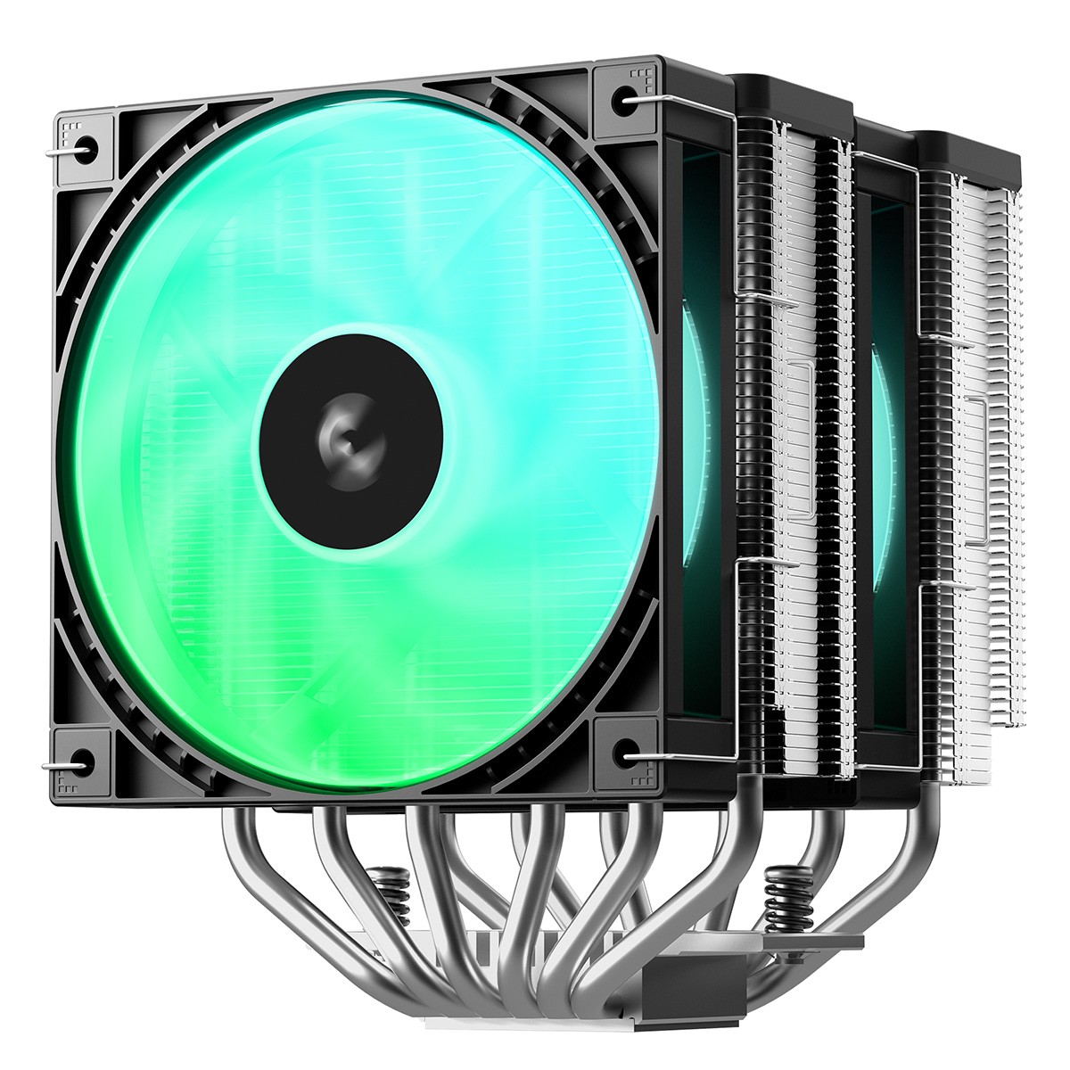 Cooler Para Processador DeepCool AG620 G2, ARGB, Torre Dupla, 120mm, PWM, Intel-AMD, Preto, R-AG620-BKAMMG2-G