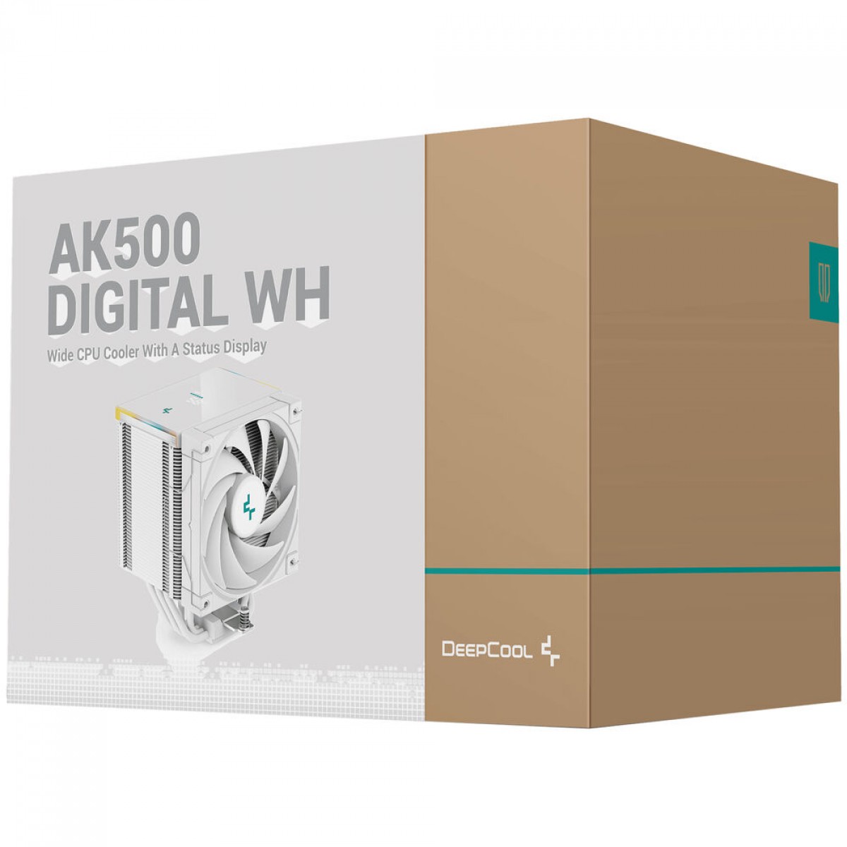 Cooler para Processador DeepCool AK500 DIGITAL WL, ARGB, 120mm, Intel-AMD, White, R-AK500-WHADMN-G