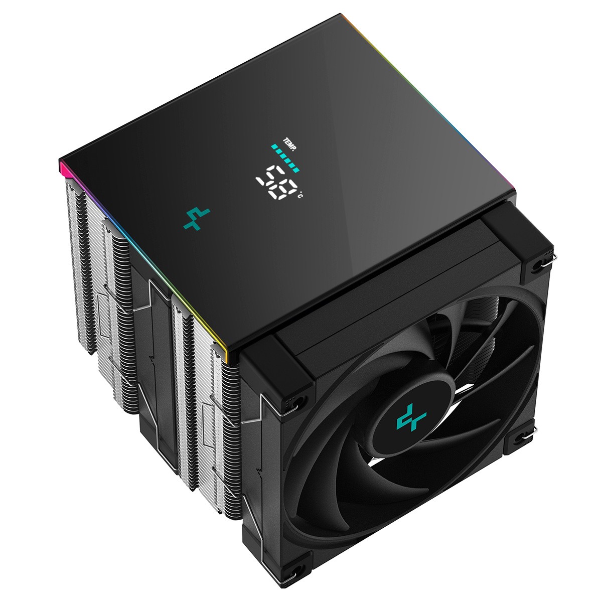 Cooler Para Processador DeepCool AK620 Digital SE, 120mm, Intel-AMD, ARGB, Display LCD, Preto, R-AK620-BKADMN-GJD