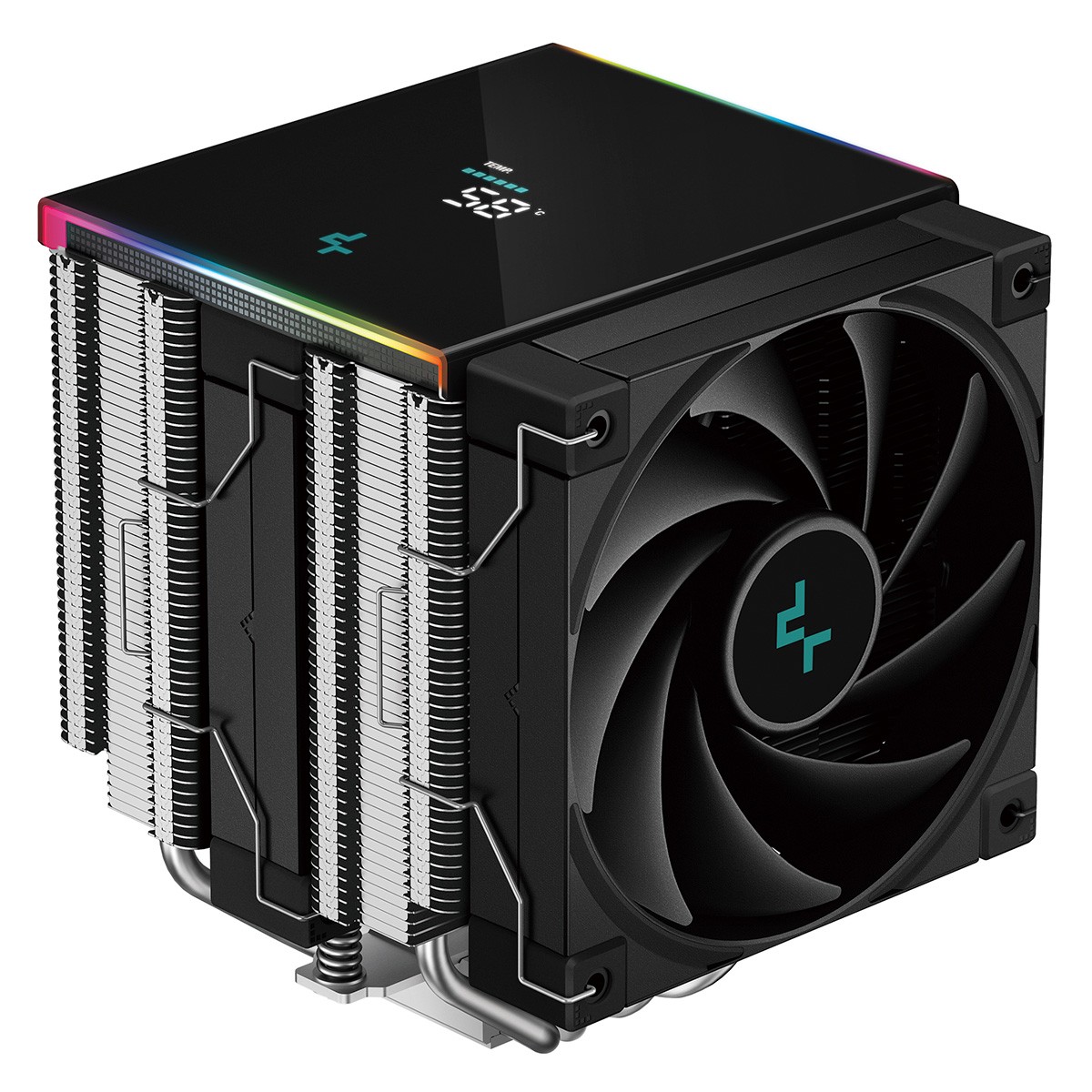 Cooler Para Processador DeepCool AK620 Digital SE, 120mm, Intel-AMD, ARGB, Display LCD, Preto, R-AK620-BKADMN-GJD