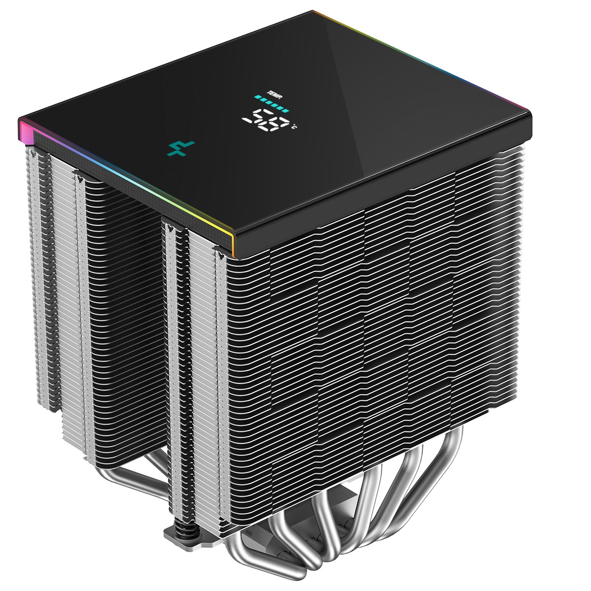 Cooler Para Processador DeepCool AK620 Digital SE, 120mm, Intel-AMD, ARGB, Display LCD, Preto, R-AK620-BKADMN-GJD
