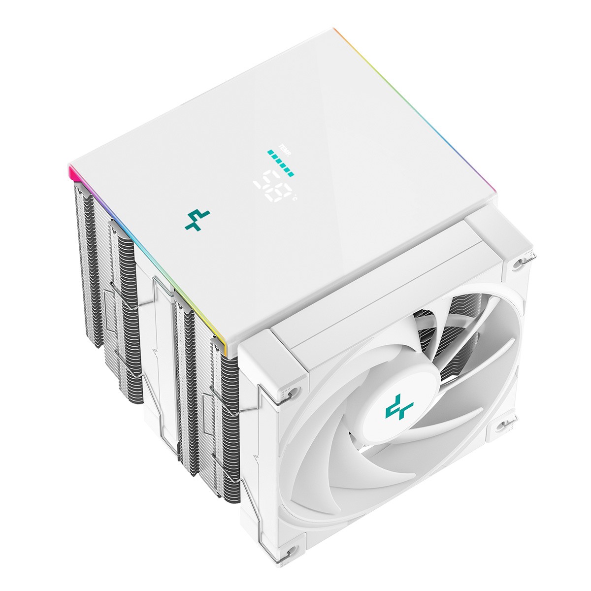 Cooler Para Processador DeepCool AK620 Digital SE, ARGB, Display LCD, Intel-AMD, Branco, R-AK620-WHADMN-GJD