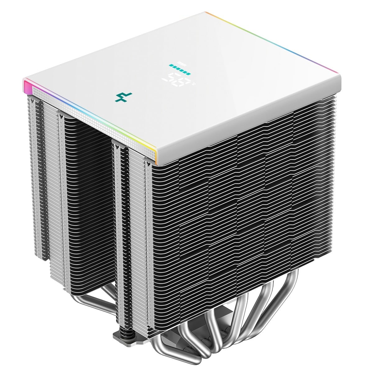 Cooler Para Processador DeepCool AK620 Digital SE, ARGB, Display LCD, Intel-AMD, Branco, R-AK620-WHADMN-GJD
