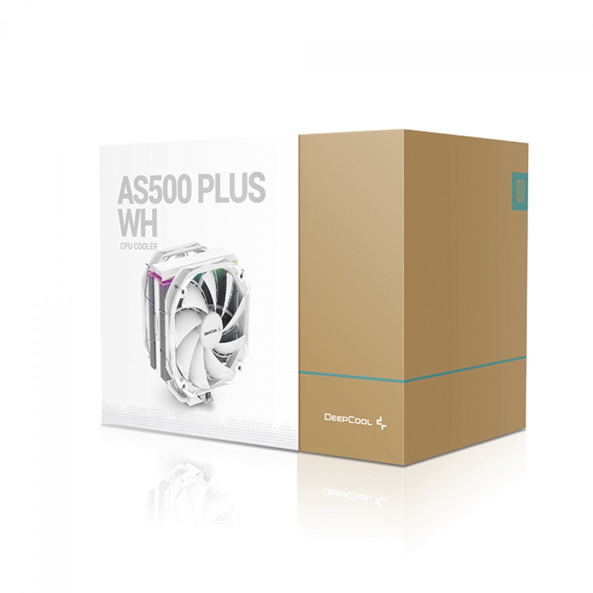 Cooler Para Processador DeepCool AS500 PLUS WH, 140mm, ARGB, Intel-AMD, White, R-AS500-WHNLMP-G