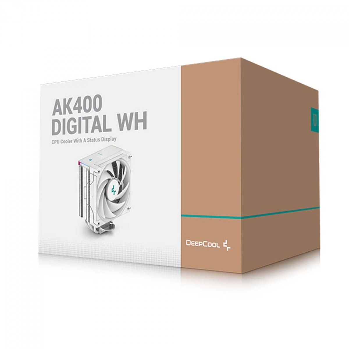 Cooler Para Processador DeepCool High Performance AK400 DIGITAL WH, 120mm, White, Intel-AMD, R-AK400-WHADMN-G