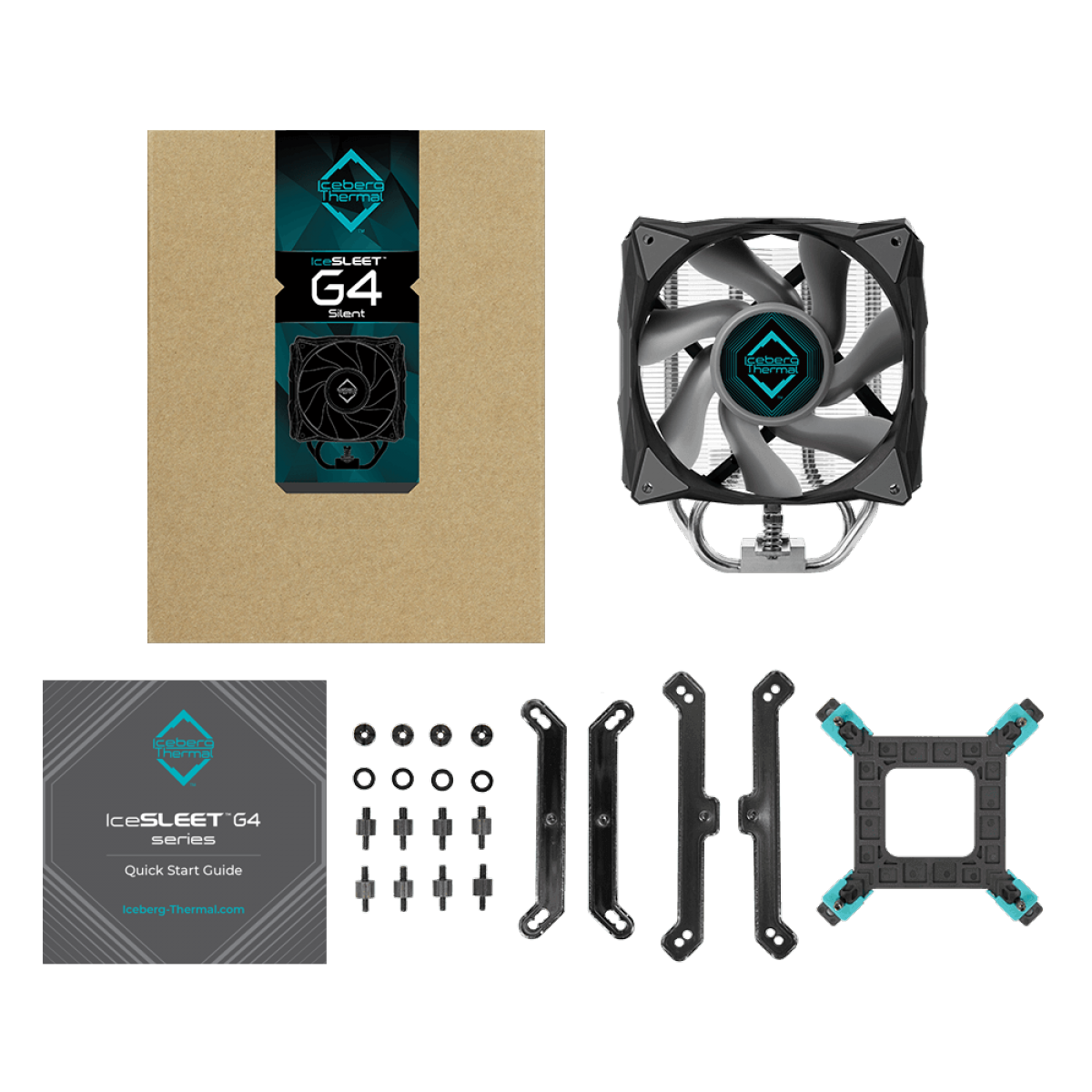 Cooler Para Processador Iceberg Thermal IceSLEET G4 Silent, 120mm, Intel-AMD, Preto, ICESLEETG4-BDD-00A