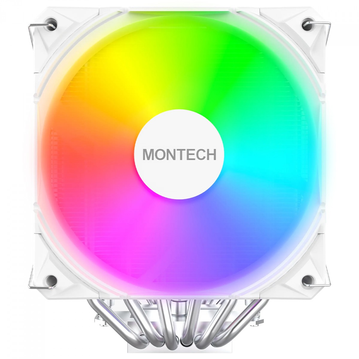 Cooler para Processador Montech NX600 ARGB, 120mm, Intel-AMD, PWM, Branco