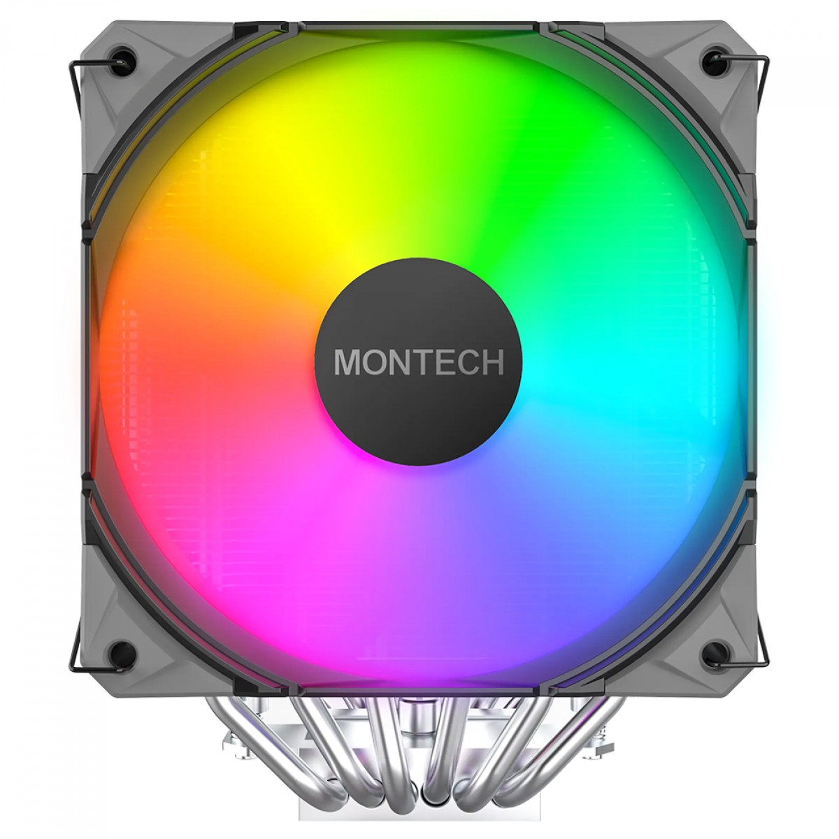 Cooler para Processador Montech NX600 ARGB, 120mm, Intel-AMD, PWM, Preto