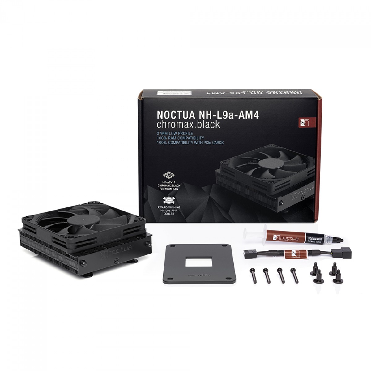 Cooler para Processador Noctua NH-L9a-AMD, 92mm, AMD AM4, NH-L9a-AM4 chromax.black