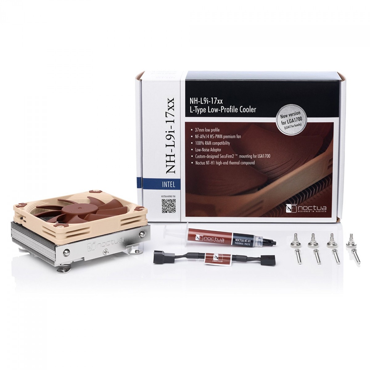 Cooler para Processador Noctua NH-L9i-17XX, 92mm, Intel LGA1700 e LGA1851