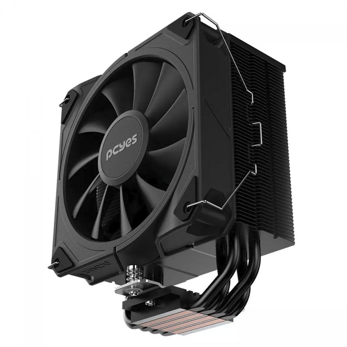 Cooler Para Processador PCYES Frost Pulse Black Vulcan, 120mm, Intel/AMD, Black, PEFPBV