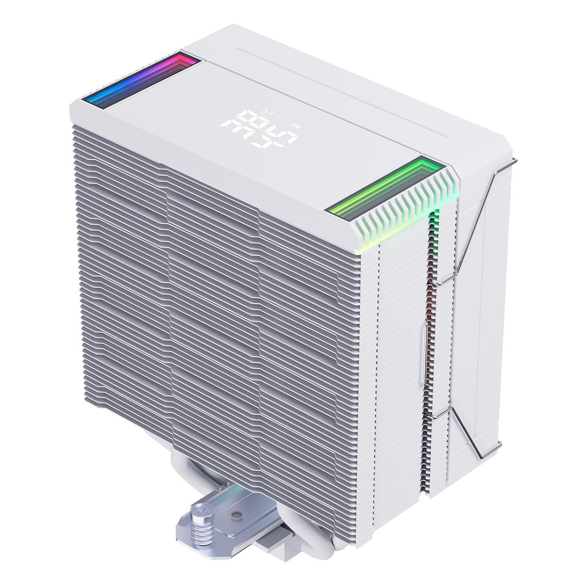 Cooler Para Processador Rise Mode Temp 6 White, ARGB, 120mm, Com Display, Intel-AMD, Branco, RM-ACT6-ARGB-W