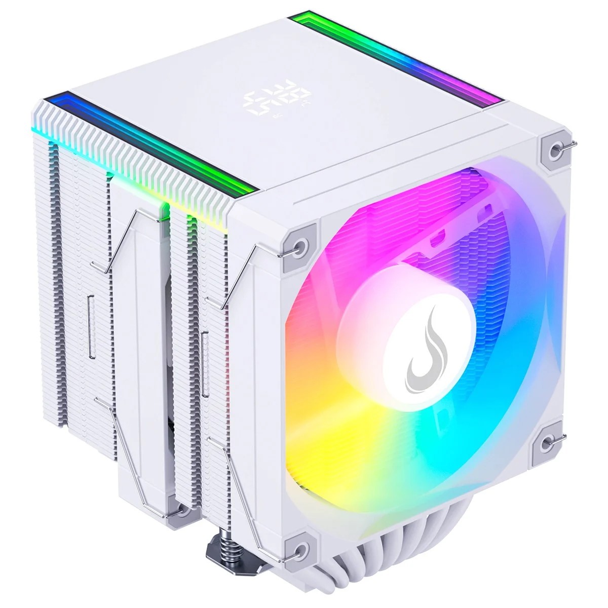 Cooler Para Processador Rise Mode Temp 8 White, ARGB, 120mm, Com Display, Intel-AMD, Branco, RM-ACT8-ARGB-W