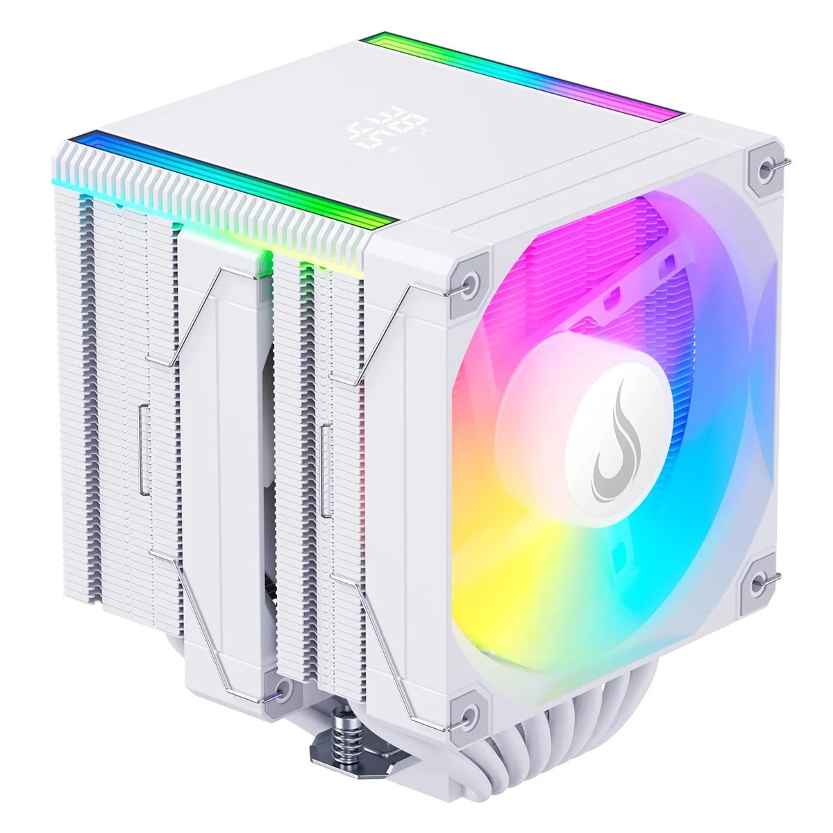 Cooler Para Processador Rise Mode Temp 8 White, ARGB, 120mm, Com Display, Intel-AMD, Branco, RM-ACT8-ARGB-W