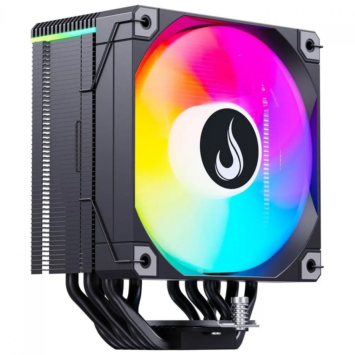 Cooler Para Processador Riser Mode Temp 6 Black, ARGB, 120mm, Com Display, Intel-AMD, Preto, RM-ACT6-ARGB-B