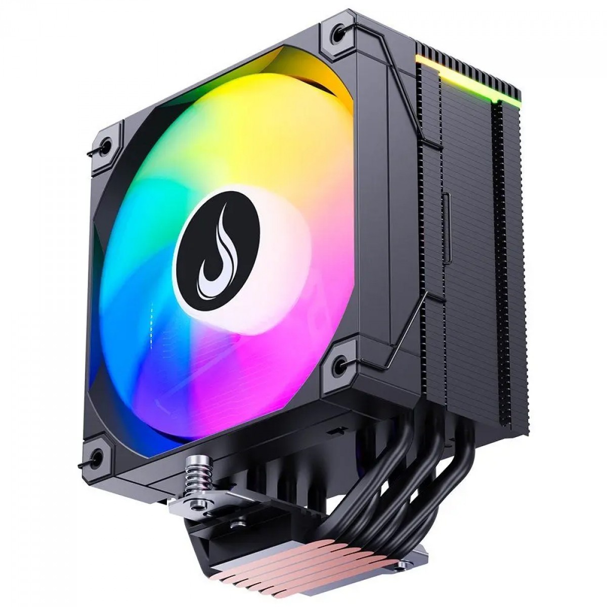 Cooler Para Processador Riser Mode Temp 6 Black, ARGB, 120mm, Com Display, Intel-AMD, Preto, RM-ACT6-ARGB-B