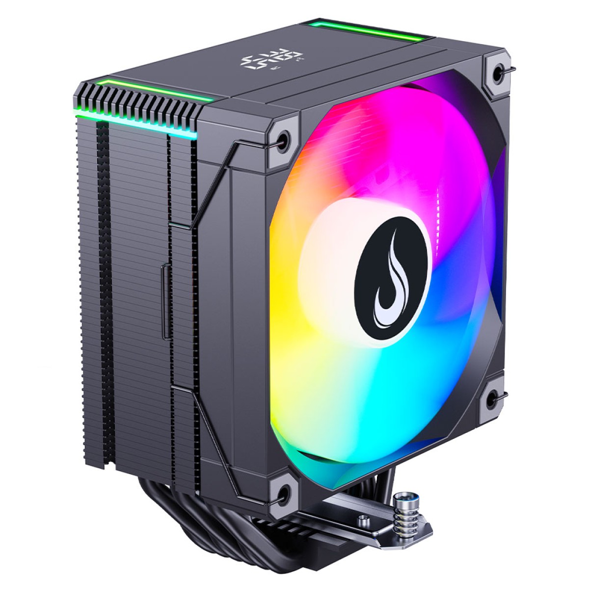 Cooler Para Processador Riser Mode Temp 6 Black, ARGB, 120mm, Com Display, Intel-AMD, Preto, RM-ACT6-ARGB-B