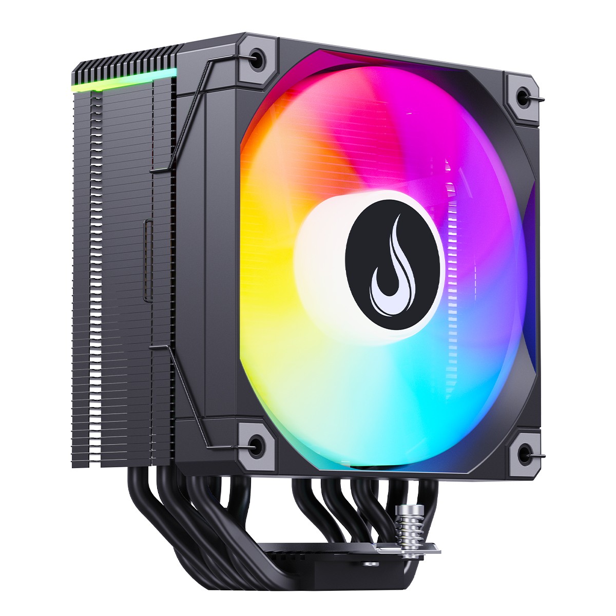 Cooler Para Processador Riser Mode Temp 6 Black, ARGB, 120mm, Com Display, Intel-AMD, Preto, RM-ACT6-ARGB-B