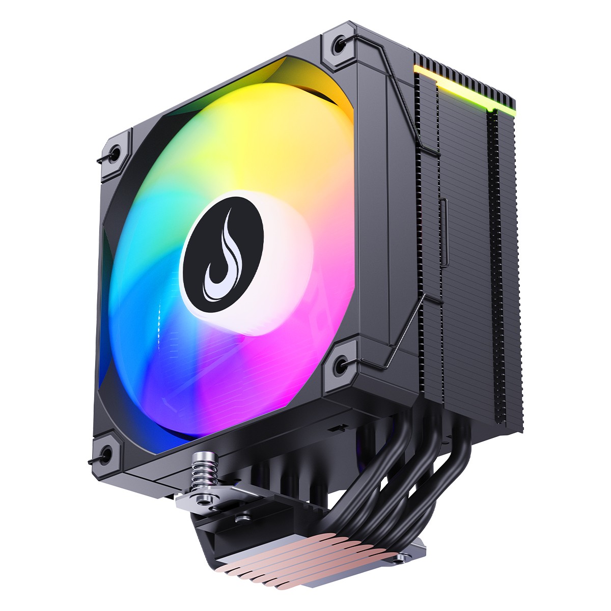 Cooler Para Processador Riser Mode Temp 6 Black, ARGB, 120mm, Com Display, Intel-AMD, Preto, RM-ACT6-ARGB-B