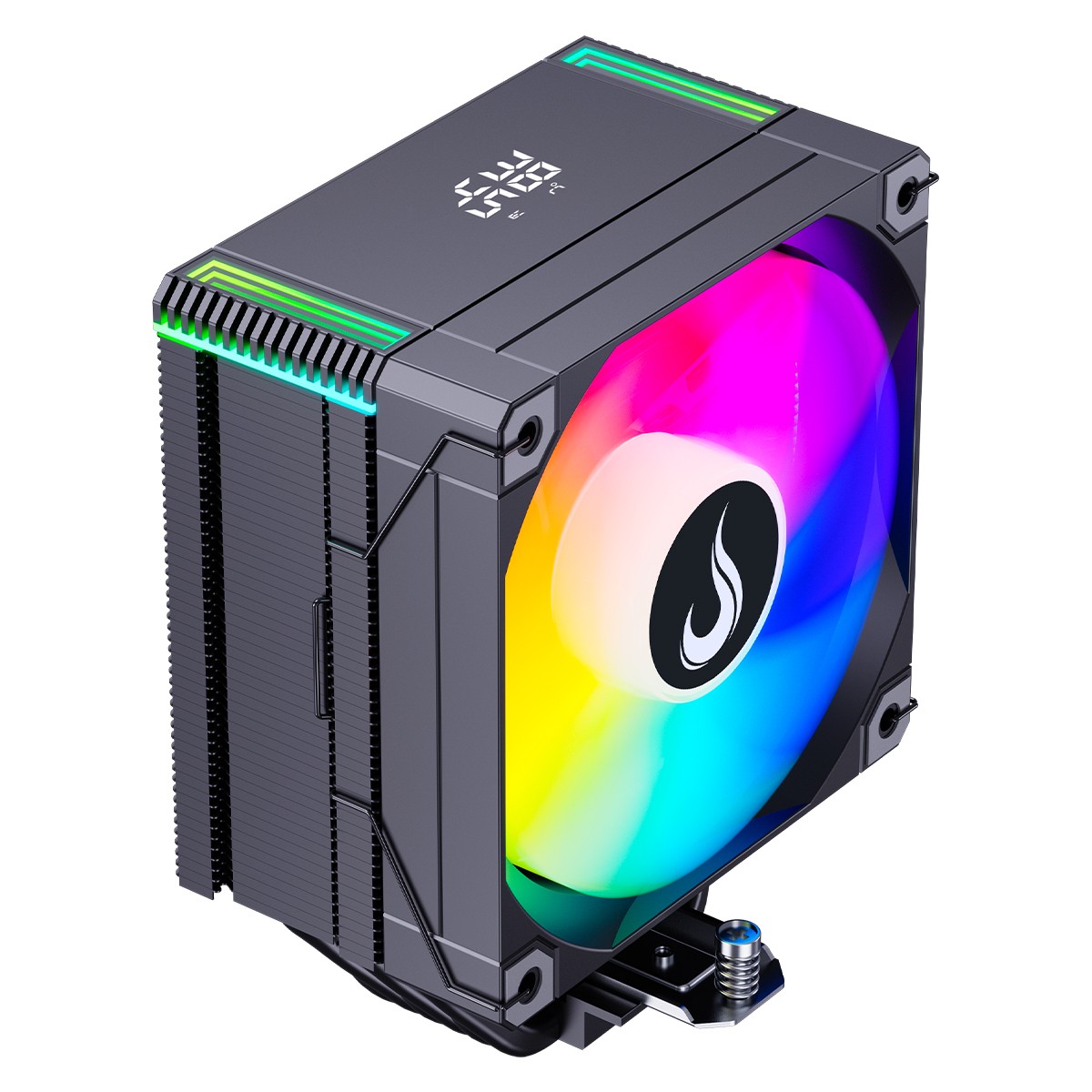 Cooler Para Processador Riser Mode Temp 6 Black, ARGB, 120mm, Com Display, Intel-AMD, Preto, RM-ACT6-ARGB-B