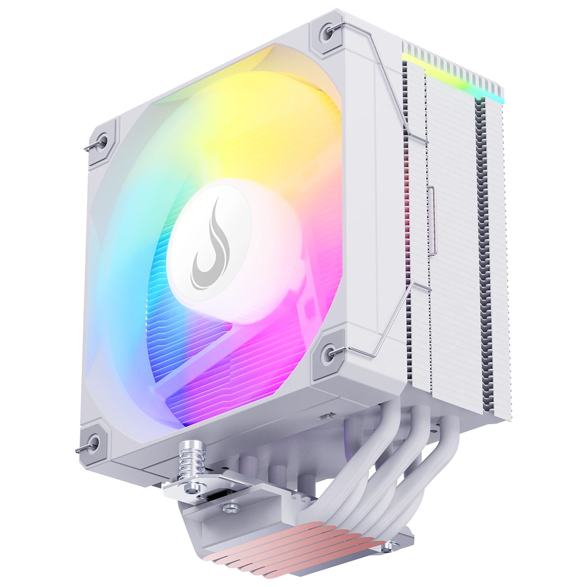 Cooler Para Processador Riser Mode Temp 6 White, ARGB, 120mm, Com Display, Intel-AMD, Branco, RM-ACT6-ARGB-W