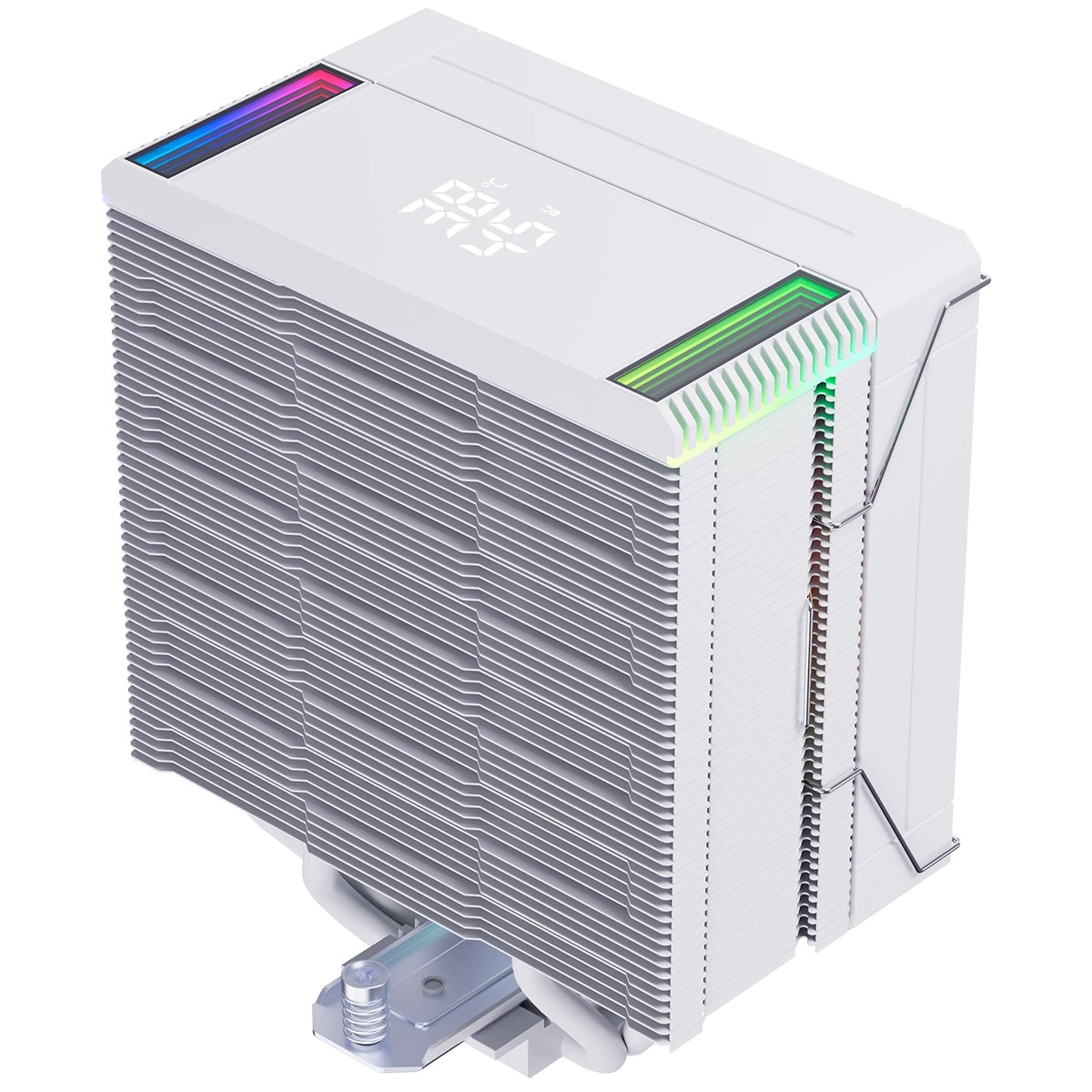 Cooler Para Processador Riser Mode Temp 6 White, ARGB, 120mm, Com Display, Intel-AMD, Branco, RM-ACT6-ARGB-W