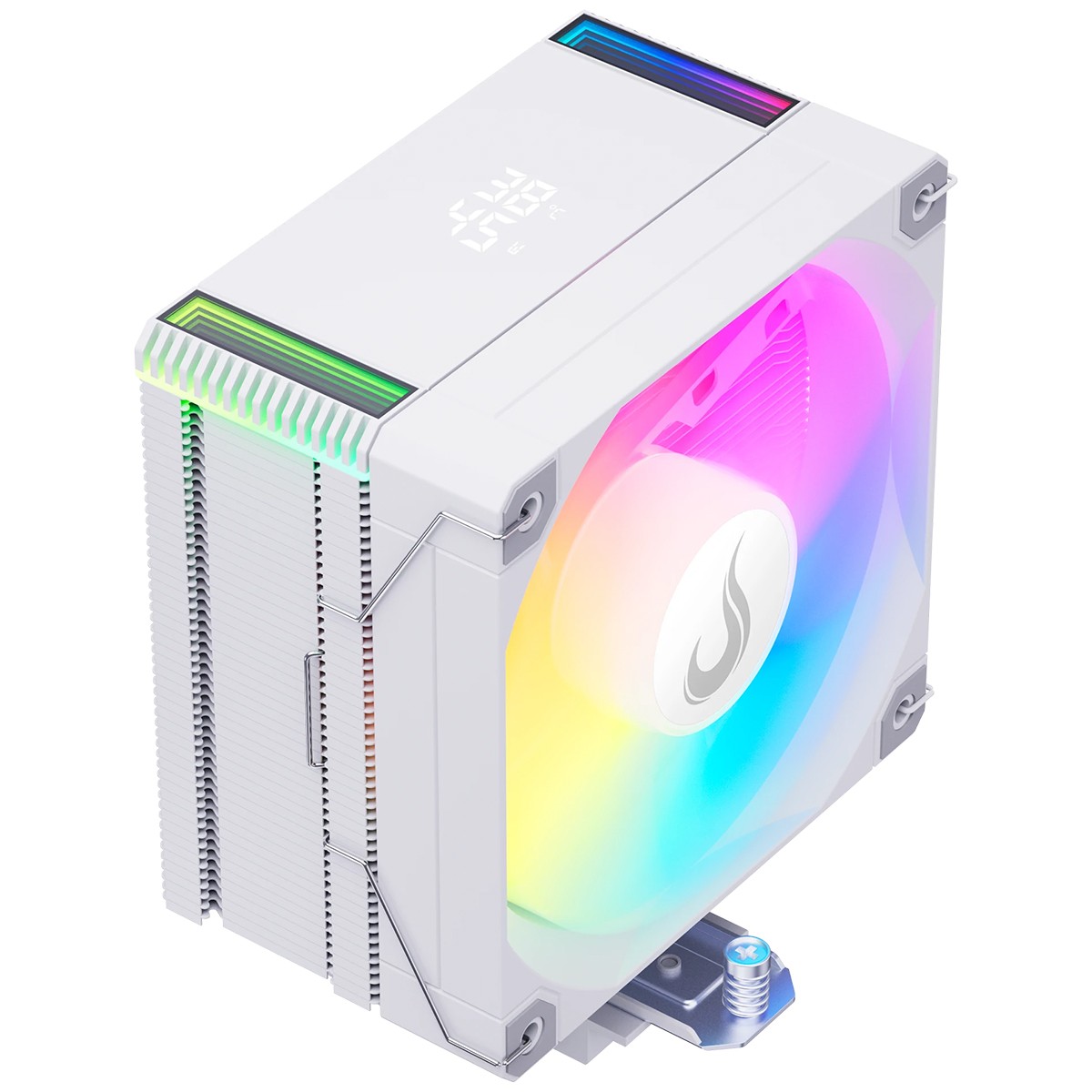 Cooler Para Processador Riser Mode Temp 6 White, ARGB, 120mm, Com Display, Intel-AMD, Branco, RM-ACT6-ARGB-W