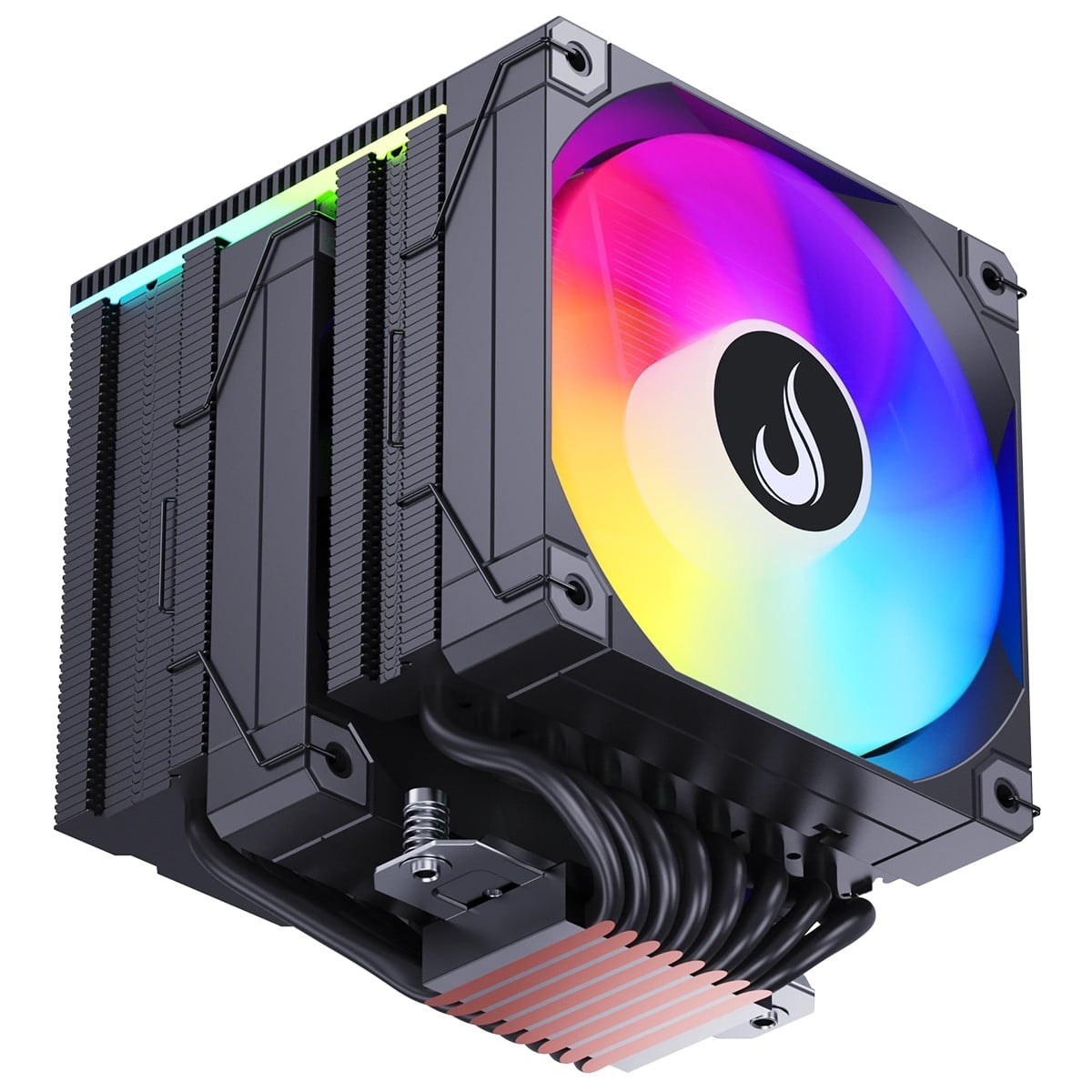 Cooler Para Processador Riser Mode Temp 8 Black, ARGB, 120mm, Com Display, Intel-AMD, Preto, RM-ACT8-ARGB-B
