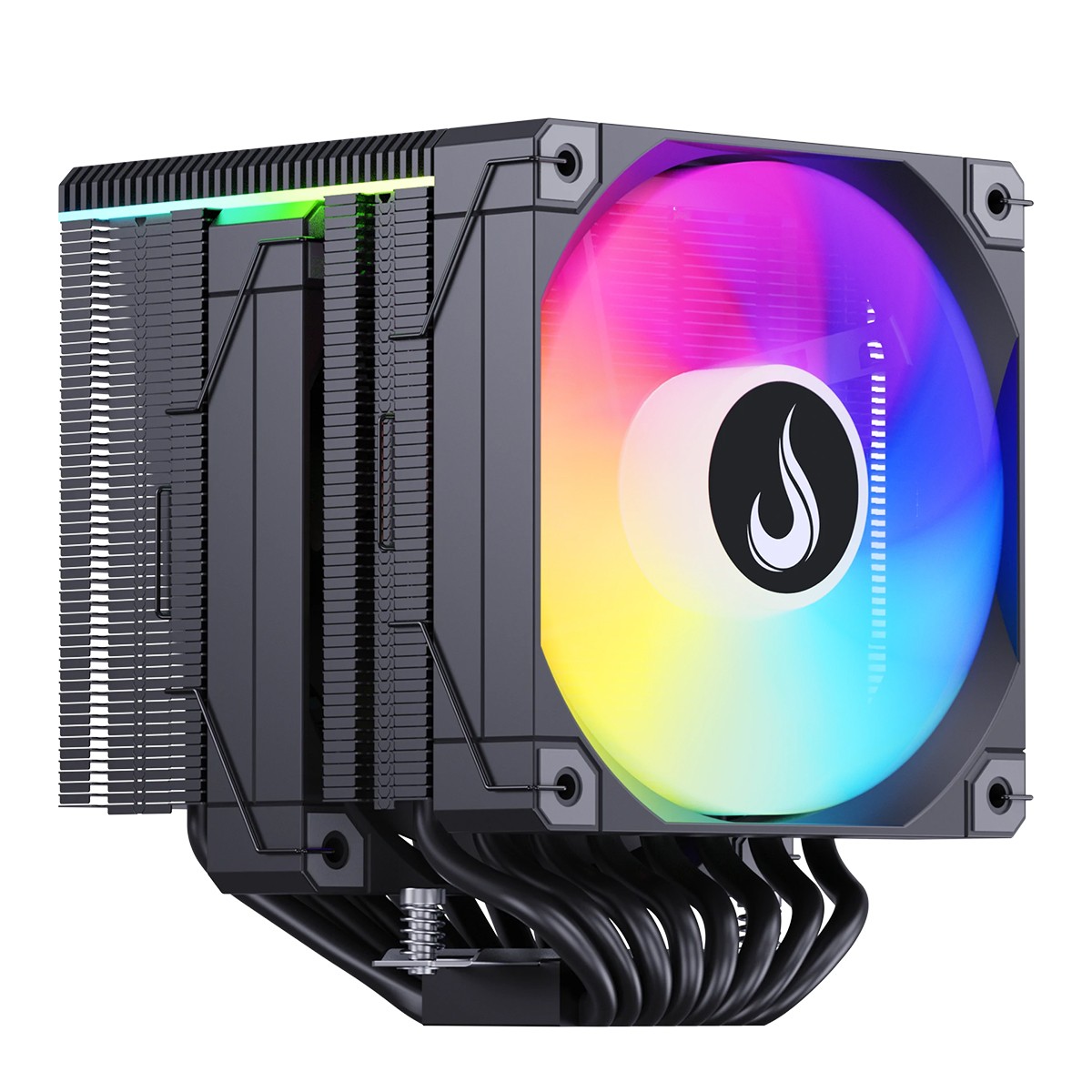 Cooler Para Processador Riser Mode Temp 8 Black, ARGB, 120mm, Com Display, Intel-AMD, Preto, RM-ACT8-ARGB-B