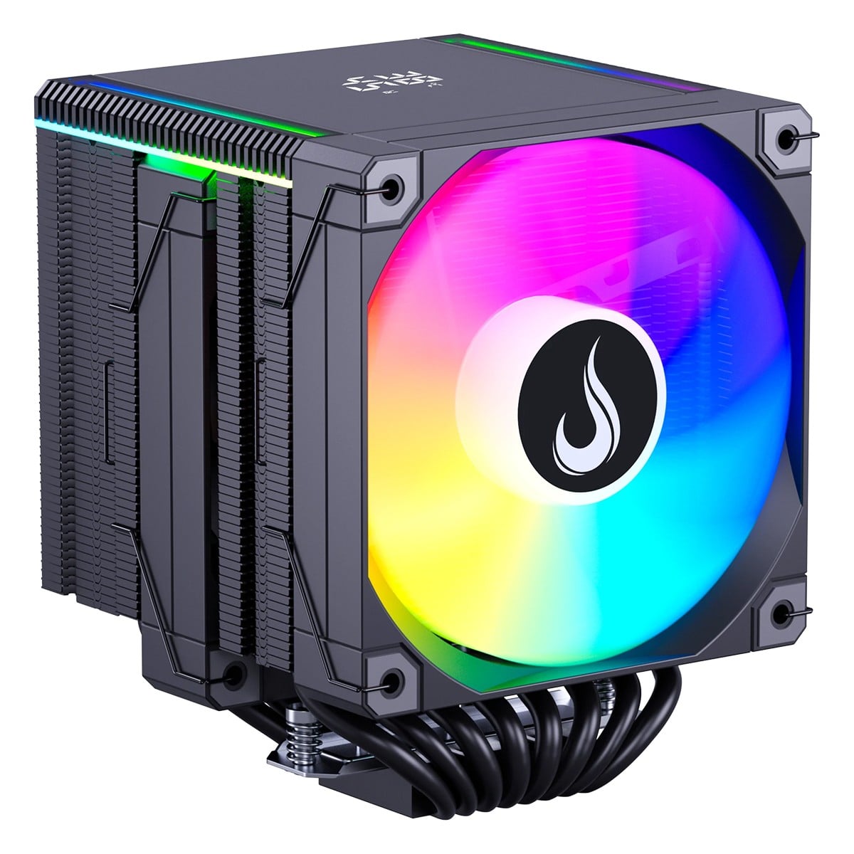 Cooler Para Processador Riser Mode Temp 8 Black, ARGB, 120mm, Com Display, Intel-AMD, Preto, RM-ACT8-ARGB-B