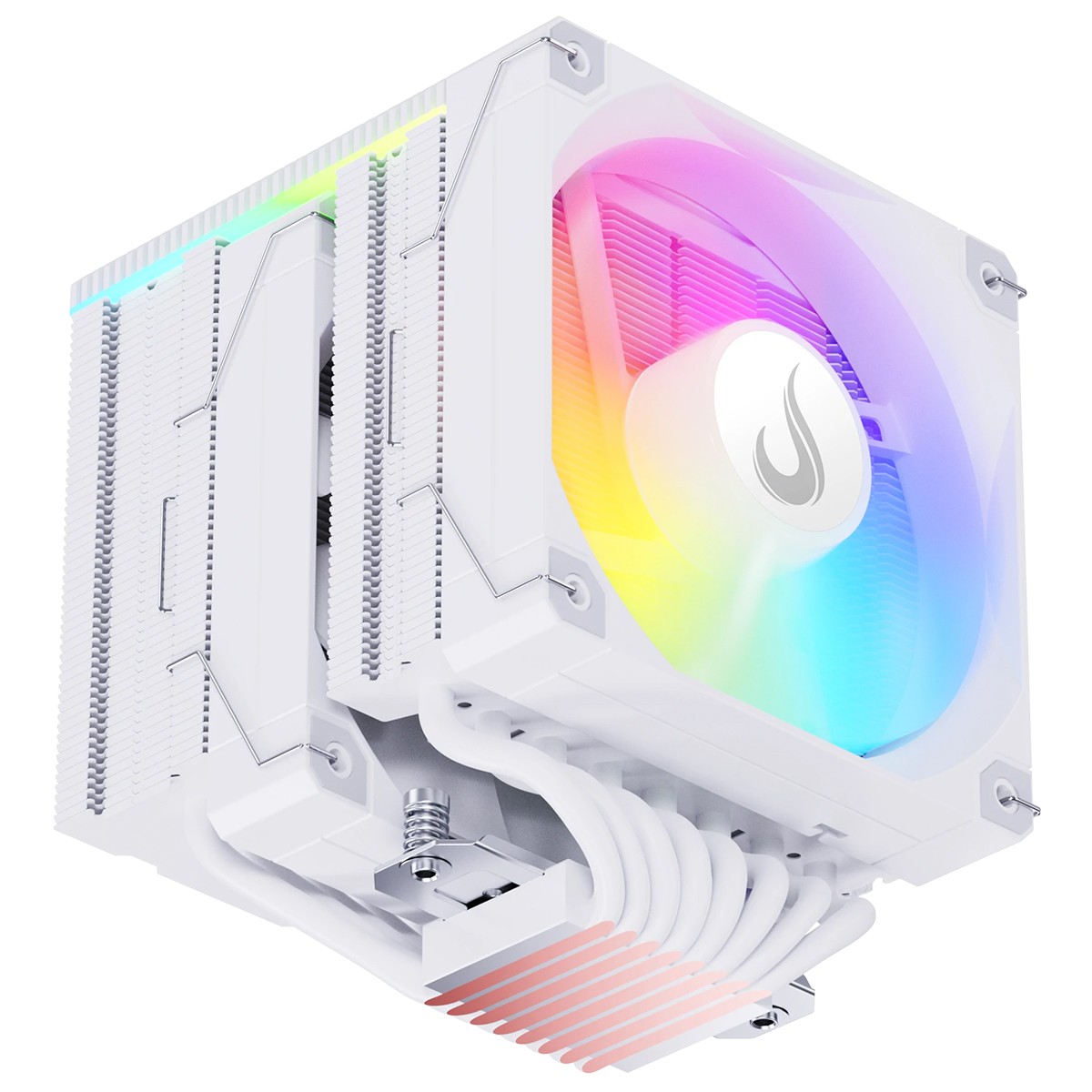 Cooler Para Processador Riser Mode Temp 8 White, ARGB, 120mm, Com Display, Intel-AMD, Branco, RM-ACT8-ARGB-W