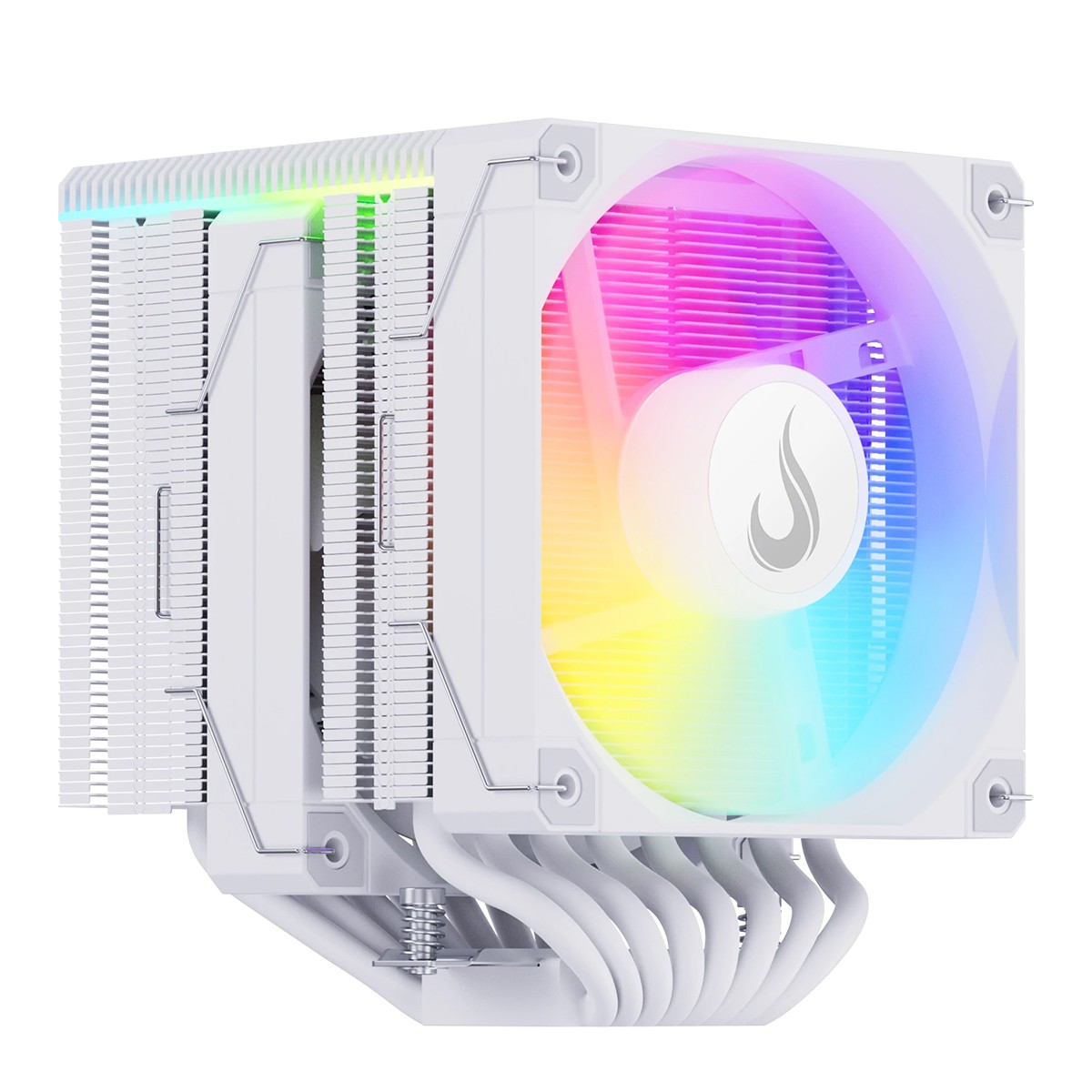 Cooler Para Processador Riser Mode Temp 8 White, ARGB, 120mm, Com Display, Intel-AMD, Branco, RM-ACT8-ARGB-W