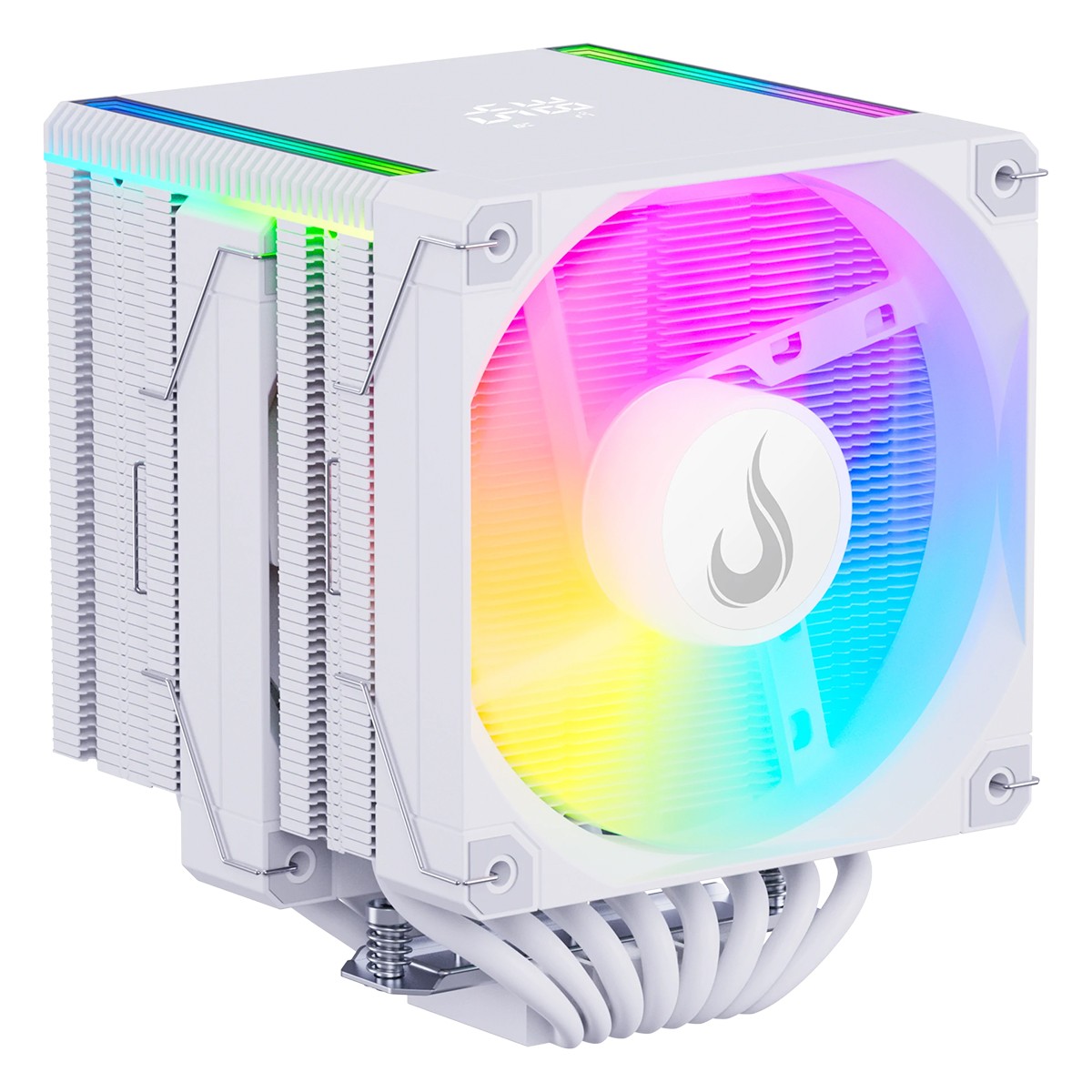 Cooler Para Processador Riser Mode Temp 8 White, ARGB, 120mm, Com Display, Intel-AMD, Branco, RM-ACT8-ARGB-W