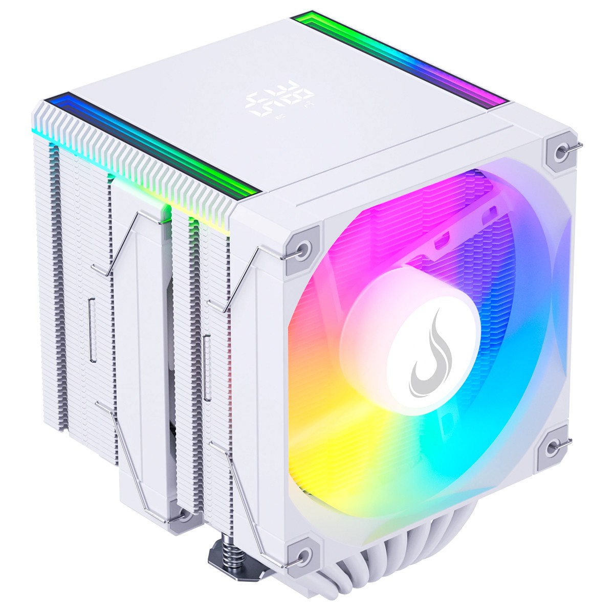 Cooler Para Processador Riser Mode Temp 8 White, ARGB, 120mm, Com Display, Intel-AMD, Branco, RM-ACT8-ARGB-W