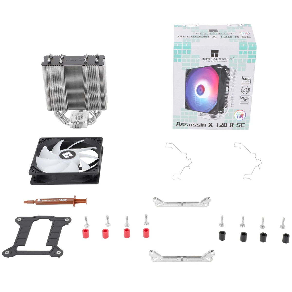 Cooler Para Processador Thermalright Assassin X 120 Refined SE ARGB, 120mm, Intel-AMD, Preto
